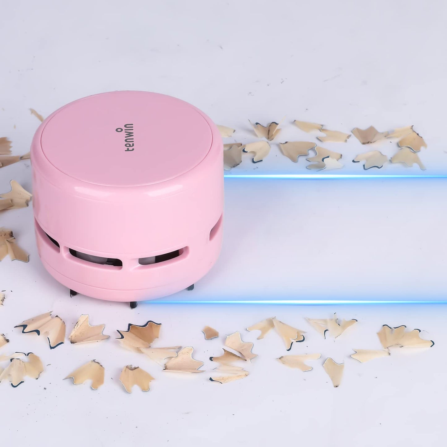 tenwin Mini Vacuum Cleaner, Portable Desktop Vacuum Cordless, Handheld Dust Sweeper Battery Operated, Low Noise and Strong Suction for Home/Office/School/Car/Keyboard(Battery not Include)