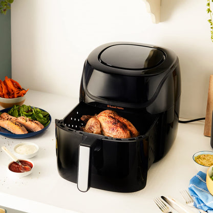 Russell Hobbs XXL Family Rapid Digital Air Fryer 8L [Compact Housing |7 Cooking Functions |10 Programmes] Energy Saving, Max 220°C, Use without oil, Grill, Bake, Roast, Reheat, Frozen etc. 27170