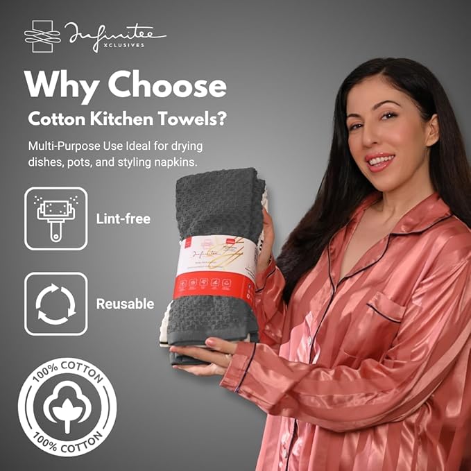 Infinitee Xclusives 100% Cotton Kitchen Towels