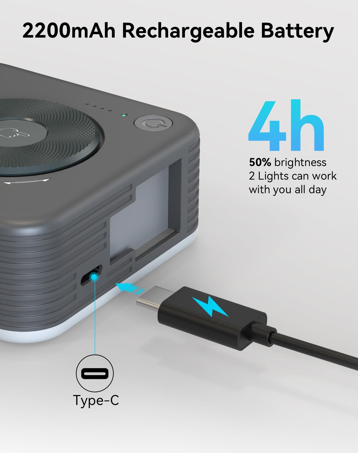 SmallRig P96 LED Video Light, Portable Camera Lights, 96 LED Beads for Photography Video Lighting, Rechargeable 2200mAh CRI 95+ 2700-6500K w 3 Cold Shoe