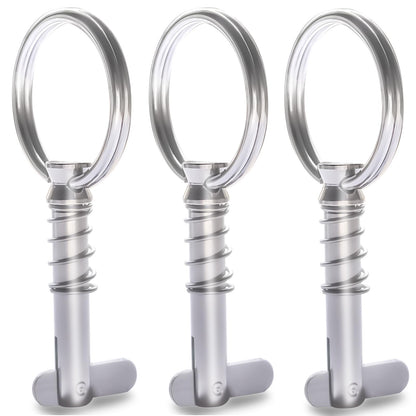 3 Pack Bimini Top Pins Hardware Stainless Steel Replacement Bimini Pins 1/4 inch Diameter Quick Release Pin