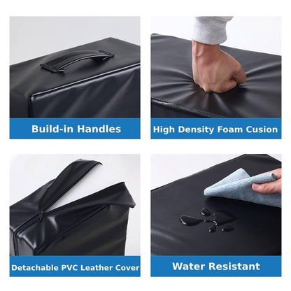 Japard Silencer Drop Pads 2 Pcs,Dumbbell,Workout, Gym, Weightlifting Crash Cushions with PVC Cover, Easy Carry Handles, Deadlift Mat, Exercise Balance Equipment for Fitness, Physical Therapy, Yoga