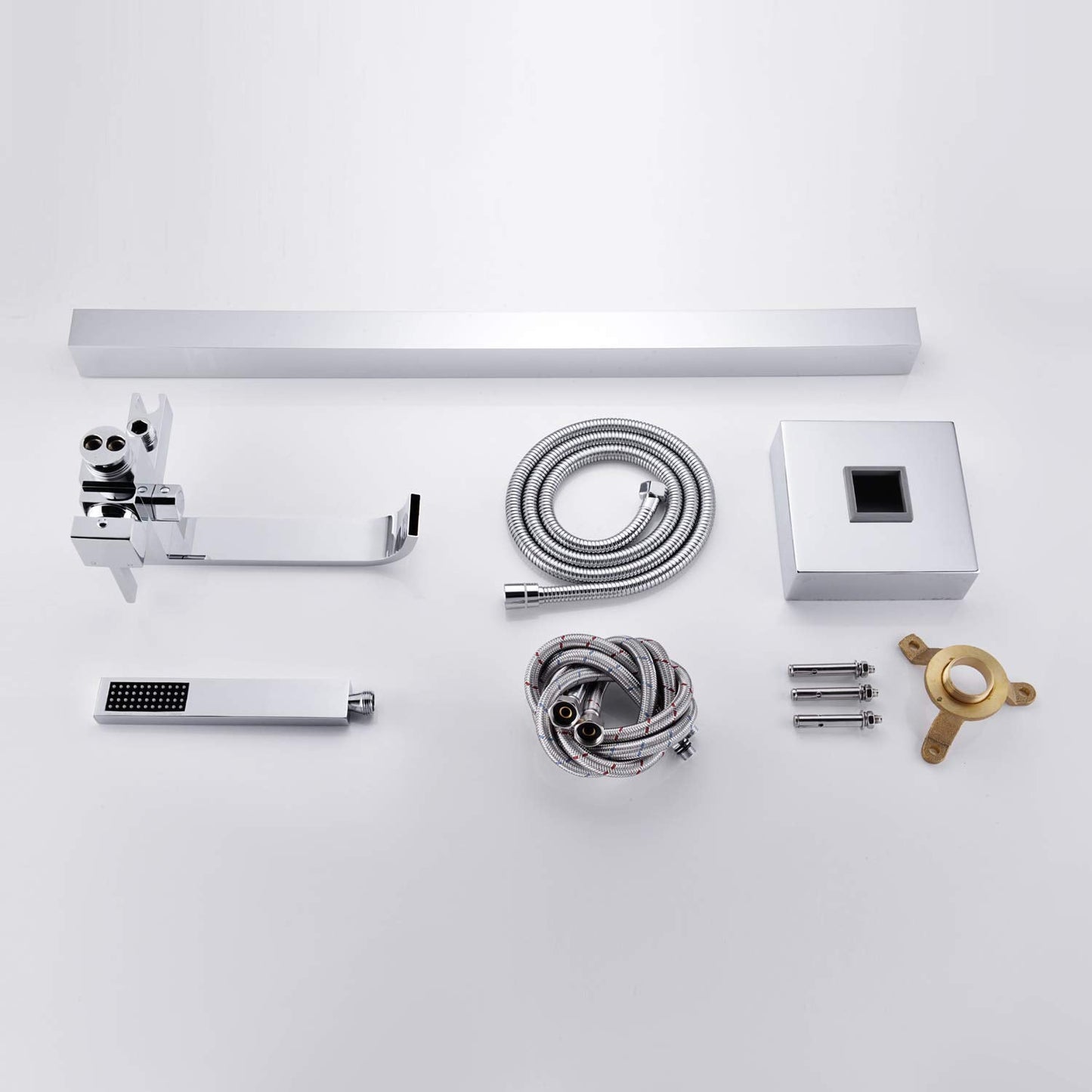Artiqua Freestanding Bathtub Faucet Tub Filler Faucets Chrome Floor Mount Brass Single Handle with Hand Shower