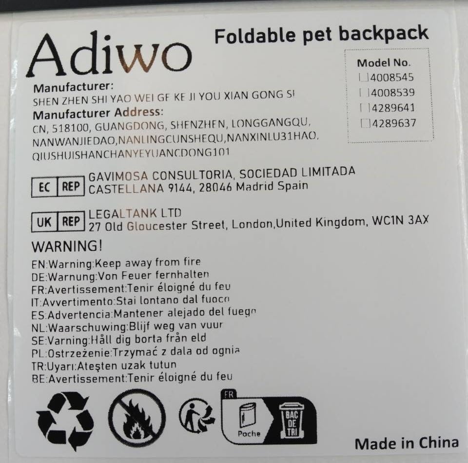 Adiwo Puppy Carrier - Reversible Hands-free Dog Carry Sling for Small & Medium Dogs & Cats, Soft & Comfortable, Adjustable Dog Carrier Bag Shoulder Tote for Outdoor Walking, Travel & Shopping