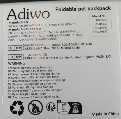 Adiwo Puppy Carrier - Reversible Hands-free Dog Carry Sling for Small & Medium Dogs & Cats, Soft & Comfortable, Adjustable Dog Carrier Bag Shoulder Tote for Outdoor Walking, Travel & Shopping