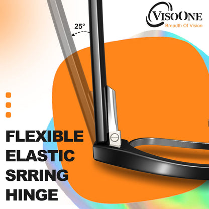VISOONE Spring Hinge Blue Light Blocking Glasses Square with Anti Computer Glare for Gaming Women and Men MONTANA