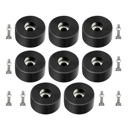 8 Pack 192310GS Anti Vibration Rubber Feet with Stainless Steel Nuts & Washers – Universal Air Compressor Isolation Pads for Generators, Pressure Washers, Speaker Cabinets, Washing Machine, Furniture