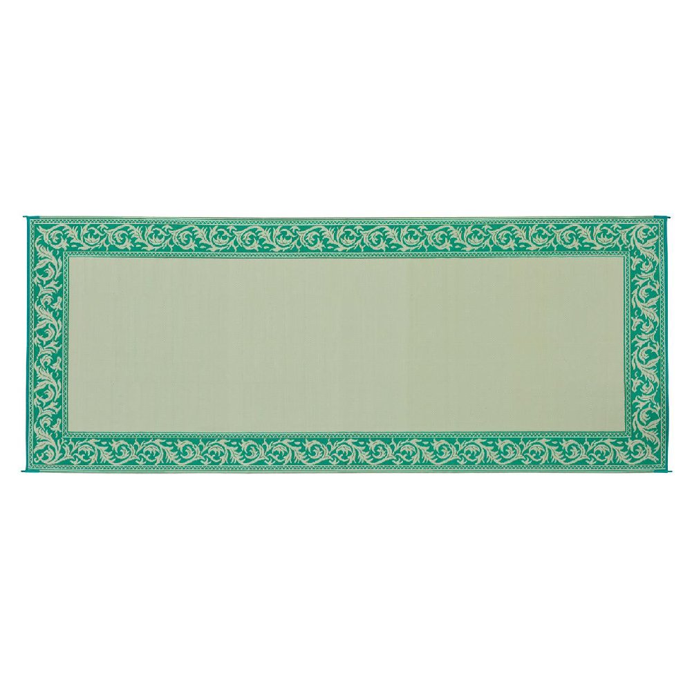 Stylish Camping Ming's Mark RC4 Reversible Classical Patio Mat - 8' x 20', Green/Beige