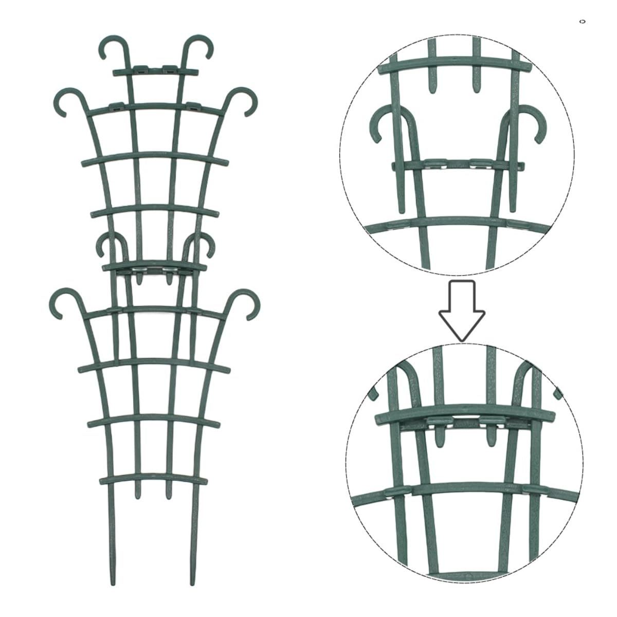 Plant Trellis for Potted Plants, Small Trellis for Climbing Plants Indoor, Plant Trellis Outdoor, Stackable Plastic Garden Trellis Support for Climbing Vines, Hoya, Pothos, Houseplants (10)
