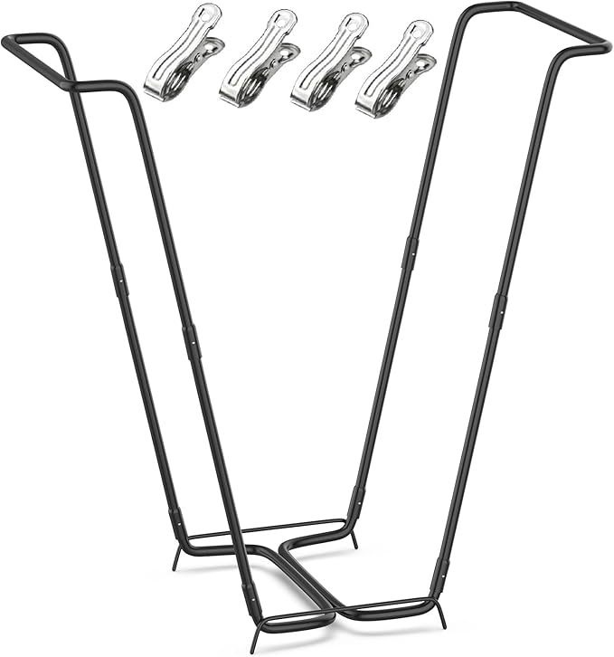 Outdoor Trash Bag Holder Metal Garden Trash Bag Holder