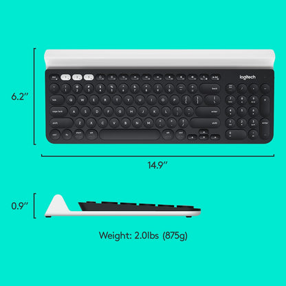 Logitech K780 Multi-Device Wireless Keyboard for Computer, Phone and Tablet – Logitech FLOW Cross-Computer Control Compatible – Speckles