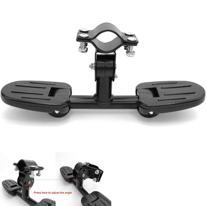YehVeh Kick Scooters Footrest with Folding Foot Rest Pegs 3 Wheel Scooter Footrest Pedals for 3 Wheeled Scooter with Foldable Seat Front Mount Never Fall Down 2-in-1 Scooters