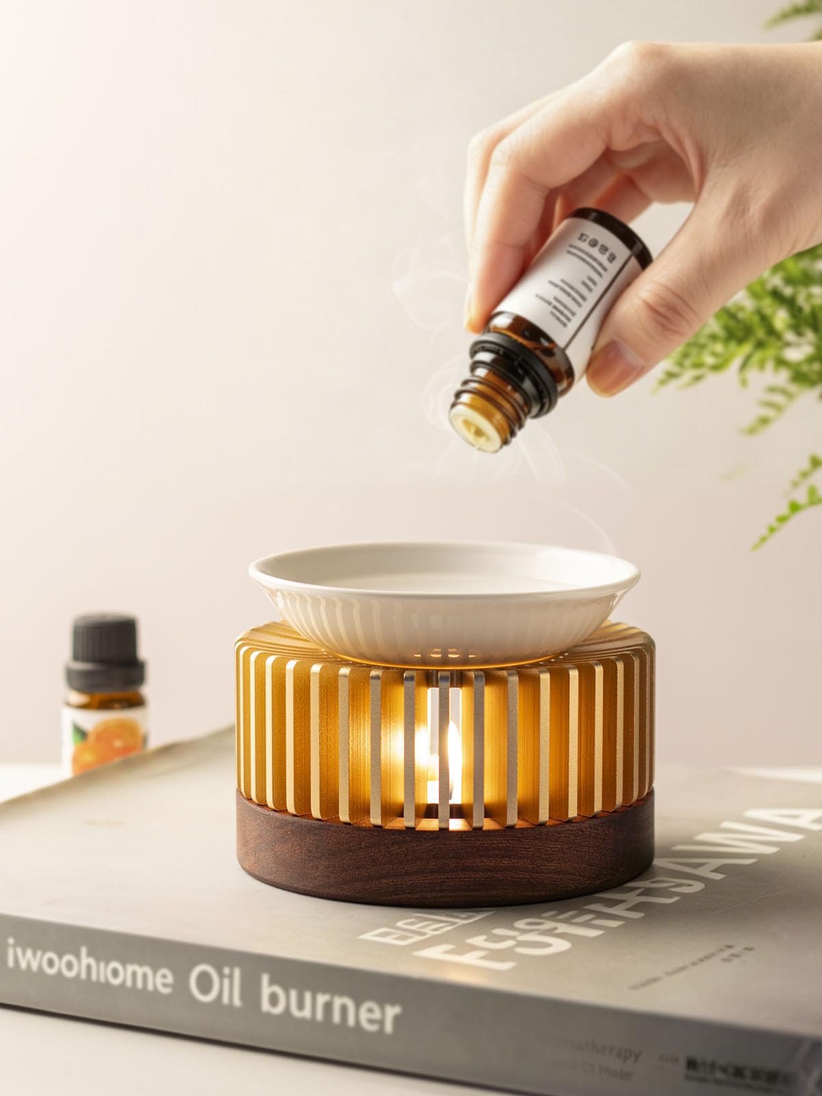 Oil Burner Wax Melt Warmer Tea Light Holder Candlelight Shadow Gift