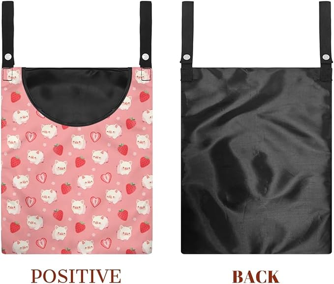 Clothespin Bag for Clothesline Outdoor, Soft & Lightweight Hanging Bag for