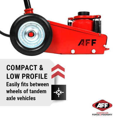 AFF 22 Ton Axle Jack - Single Stage Air Assist Hydraulic Truck Jack with 3 Piece Extension Kit