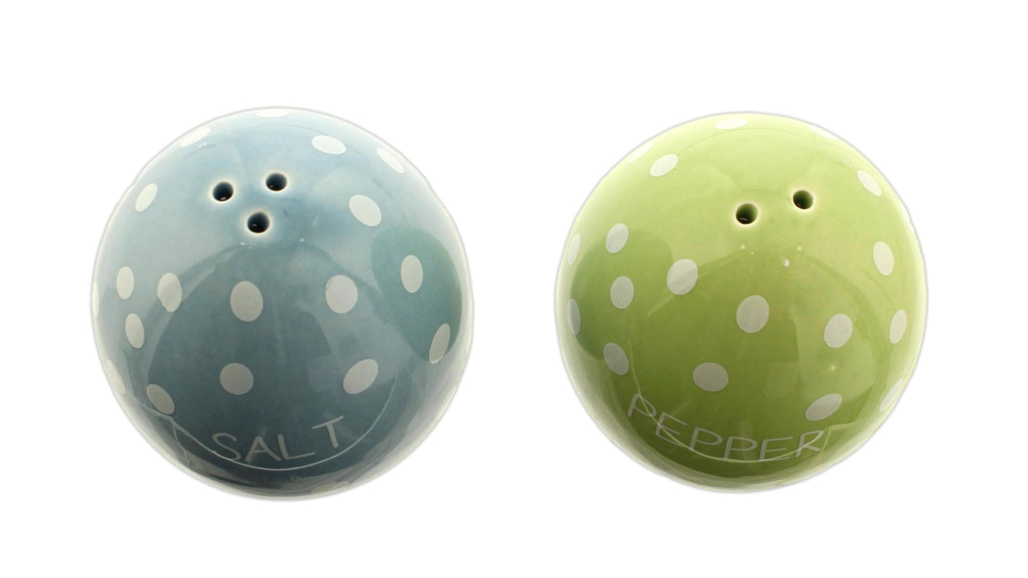 The Bridge Collection Polka Dotted Easter Egg Salt and Pepper Shaker Set