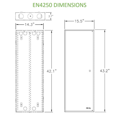 Legrand - OnQ Structured Media Enclosure with Hinged Door, 42 Inch Metal Media Box, EN4250 & Legrand - OnQ Cable Management Clips, No Tools to Install Wall Cable Management, AC103520, 20 Pack