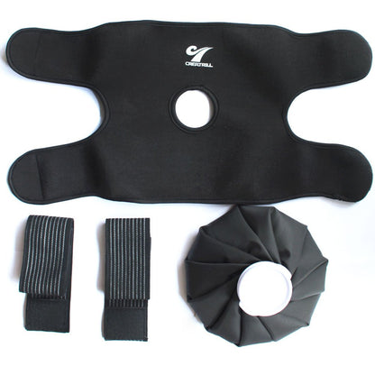 Creatrill Reusable Hot Cold Therapy Ice Bag Pack (9") Neoprene Core Wrap with Elastic Strap, Portable Moist Heating Brace First aid Ice Compression Sleeves Pain Relief Pad