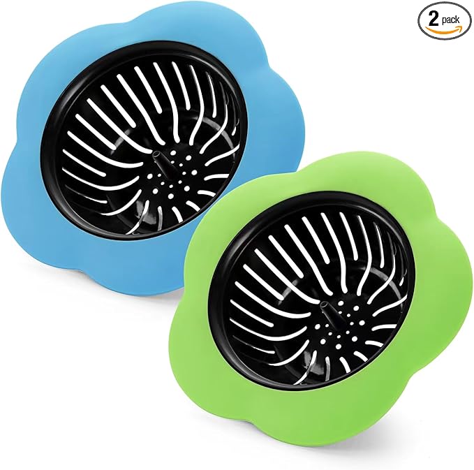 2 Pcs Kitchen Sink Strainer, Upgraded Silicone Sink Drain Strainer