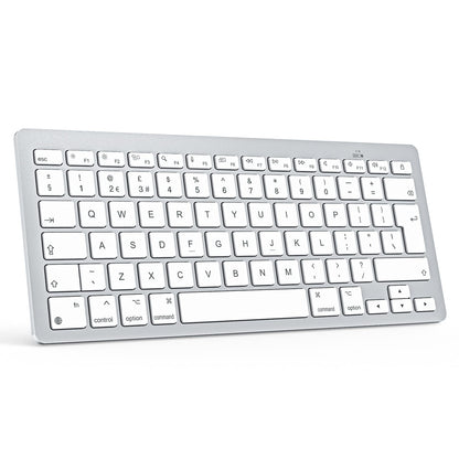 OMOTON Bluetooth Keyboard for Mac, Wireless keyboard for Apple MacBook Pro/Air, iMac, iMac Pro, Mac Mini, Mac Pro, QWERTY UK Layout, Silver