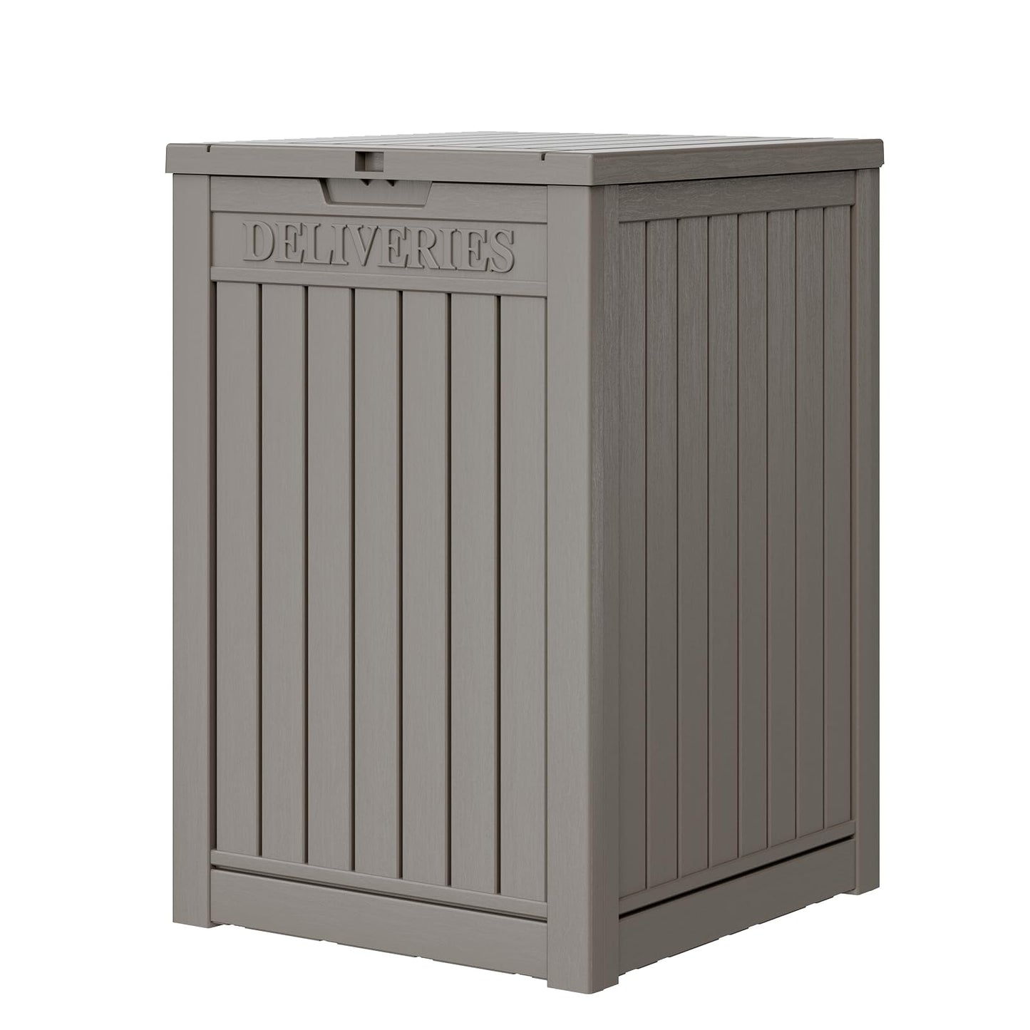 LHBGO Package Delivery Box for Outside, 48 Gallon Storage with Lockable Secure, Large Double Wall Resin Outdoor Package Delivery Waterproof Deck