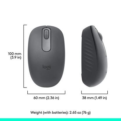 Logitech M196 Bluetooth Wireless Mouse, Compact and Portable Mouse for Laptops, Tablets and More, 12-Month Battery, Smooth Tracking, Compatible with PC and Mac, Windows and macOS - Rose