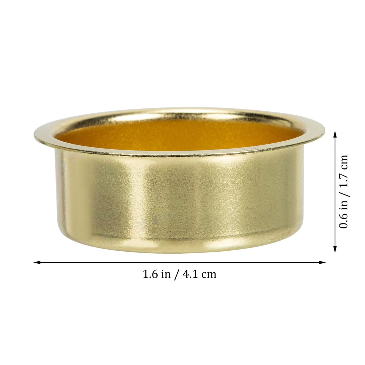 Uonlytech Wedding Table Decor 5pcs Tea Light Tins Cups, Golden Metal Tea Light Candle Holder Empty Scented Candle Cup DIY Candle Holders for Party Wedding Table Decoration Tapered Candlestick Holders