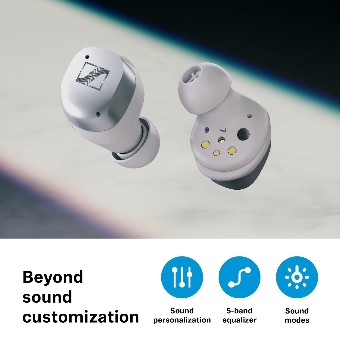 Sennheiser Momentum True Wireless 4 Smart Earbuds with Bluetooth 5.4, Crystal-Clear Sound, Comfortable Design, 30-Hour Battery Life, Adaptive ANC, LE Audio and Auracast - Black Graphite