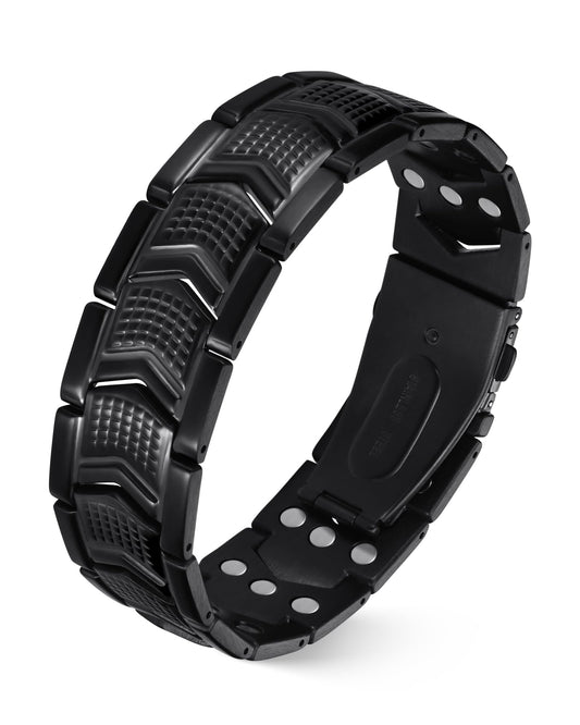 Jecanori 3X Strength Magnetic Bracelets for Men,Premium Fold–Over Clasp & Adjustable Length,Ideal Gift for Men