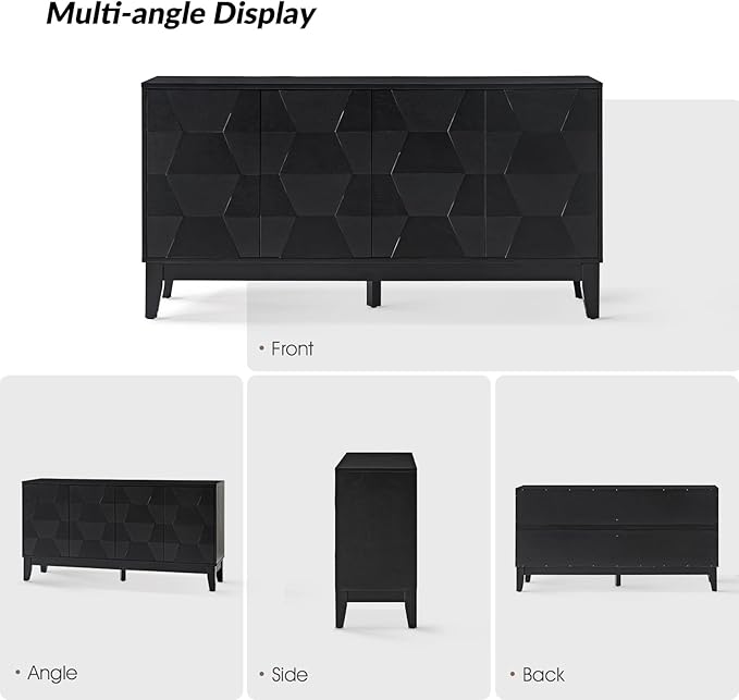 HULALA HOME Mid Century Sideboard Buffet Cabinet