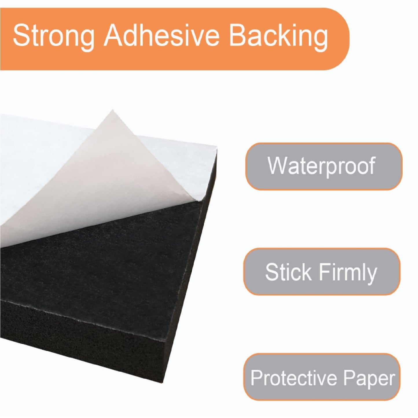 Adhesive Foam Padding, 4 Pieces Neoprene Foam Anti Vibration Pads High Density Closed Cell Foam Sheet, Insulation Soundproofing Black (4" x 4" x 3/4", 4 Pcs)