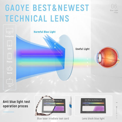 Ultralight Blue Light Glasses for Women - up to 99% Protection Computer Glasses for All Day Comfort - Anti UV Glare & Eyestrain