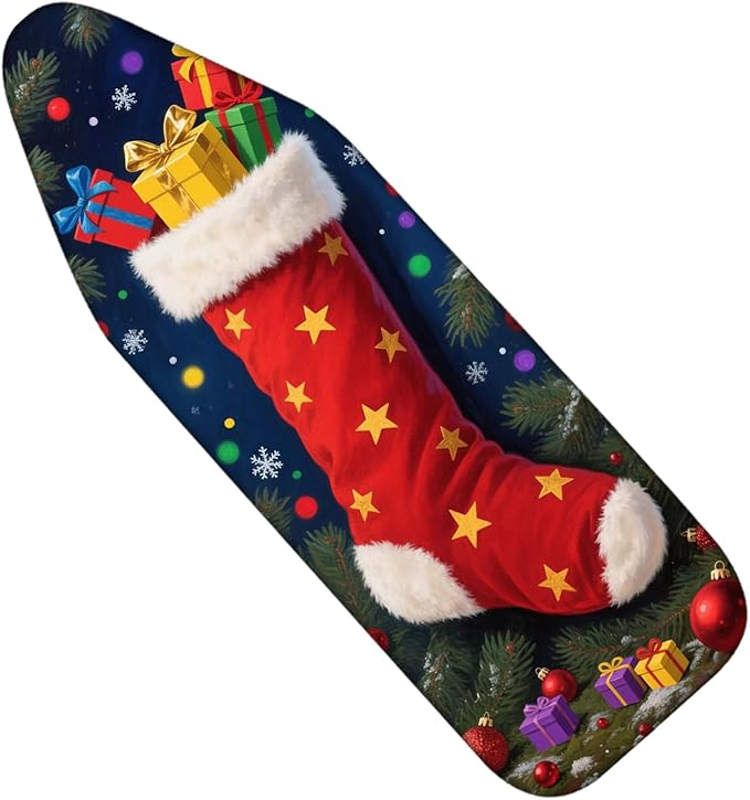 Nuxovilar Ironing Board Covers Winter Stocking Pattern Polyester 15x54 Inches