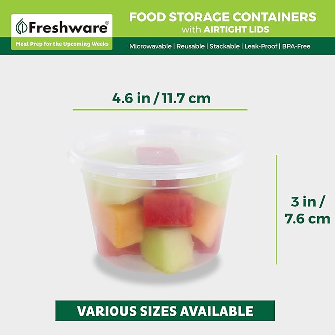 Freshware 16 oz Food Storage Containers