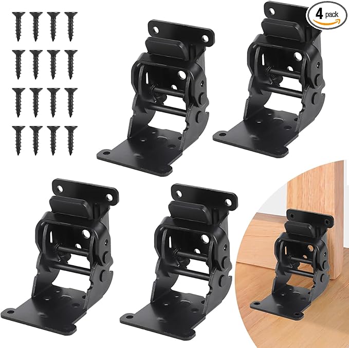 Self Locking Hinges Furniture Table Legs Locking Brackets, 90 Degree Folding