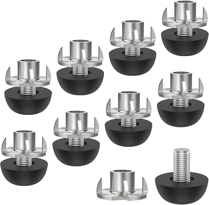 M8 Adjustable Furniture Leg, 304 Stainless Steel Furniture Feet, 8mm x 1.25