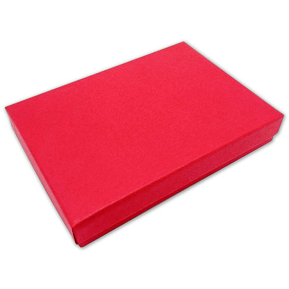 TheDisplayGuys - 25-Pack #53 Cotton Filled Cardboard Paper Jewelry Boxes Gift Case - Matte Red (5.4" x 3.9" x 1.0") - for Shipping or Storage