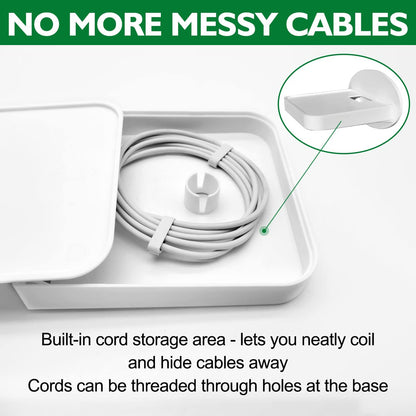 Outlet Shelf Holder Fit for Decorator Receptacle, Bathroom Decor Built-in Cable Management,Space Saving Homepod Mini,Google Home/Echo/Smart Speakers/Electric Toothbrush/Cell Phone (Decora)