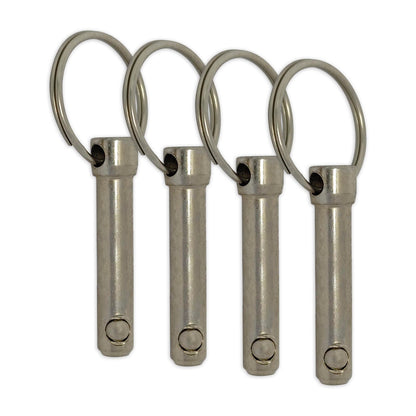 5/16" Diameter Quick Release Pin, Total Length 2.17", Effective Length 1.46", Stronger with Reinforced Pull Tab (4 Pack)