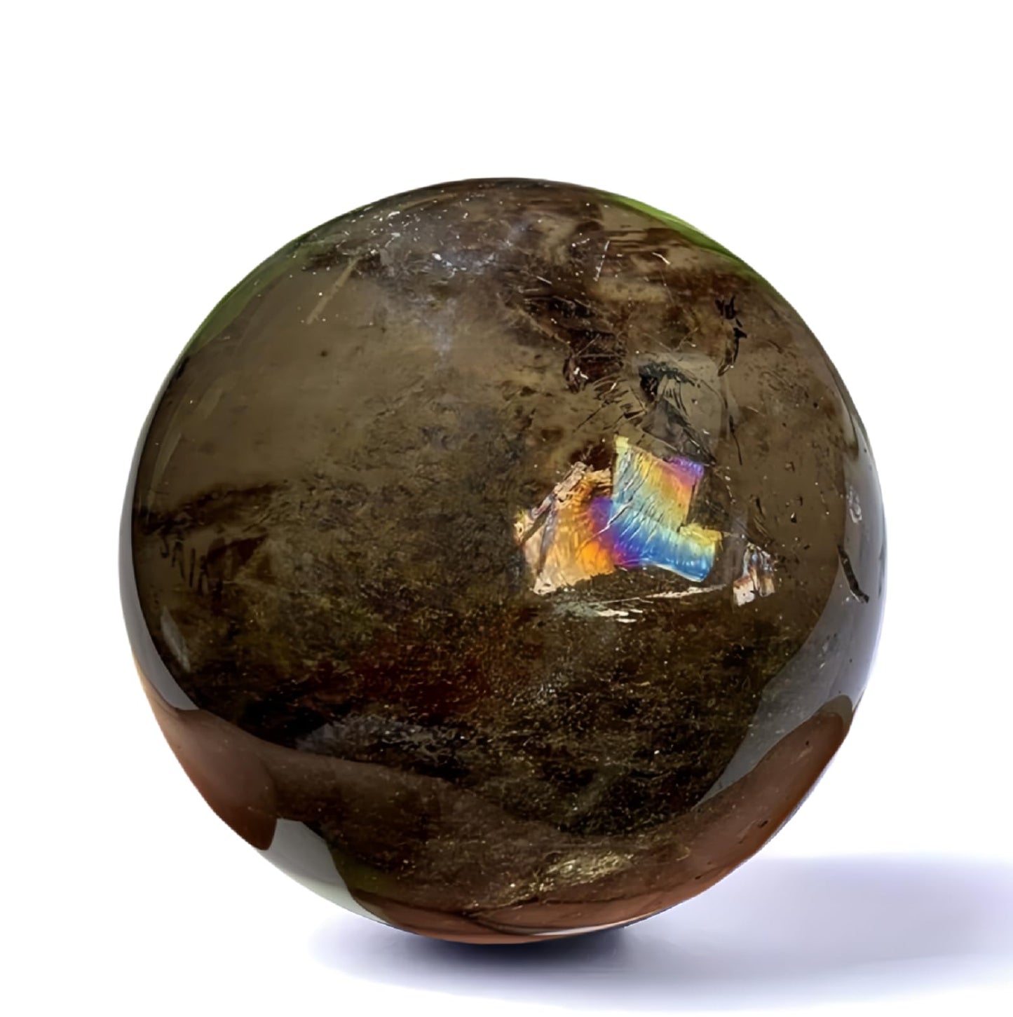 DUKIZA Large Smoky Quartz Crystal Ball Real Crystals Ball Clear Crystals Sphere for Home Decor (Smoky Quartz, 5.5-6cm)