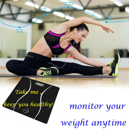 Scale for Body Weight, Digital Bathroom Scale, Weight Scales for People,Body Scale,Black,Max:400LB/180KG,2 Weighing Units: LB/KG