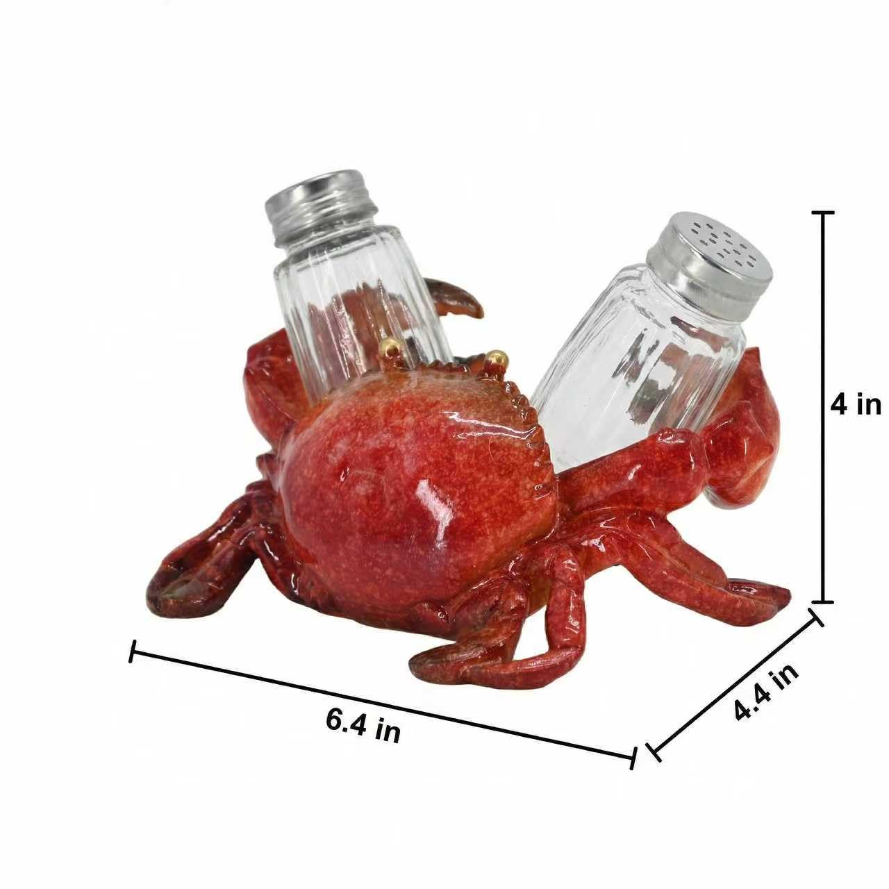 Red Crab Kitchen Accessories Decorative Salt And Pepper Shakers Funny For Table Coastal Kitchen Decor Nautical Beach Theme Ocean Style Dining Table Decorations