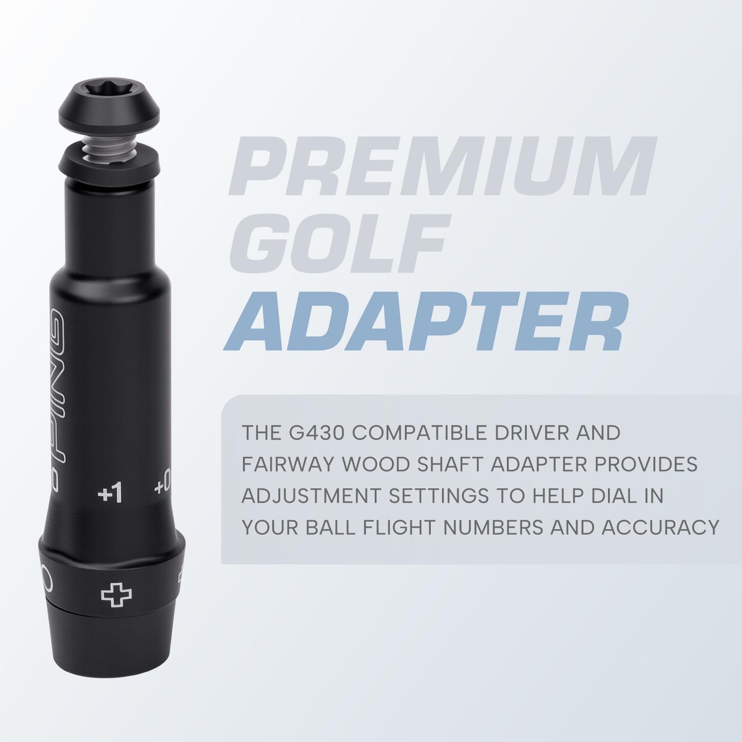 Acebirdie Golf Shaft Adapter Sleeve fits tip .335 Shaft Compatible with Ping G430 10Max, 430,G425,G410,G410 Plus MAX, SFT Driver & Fairway Woods Black