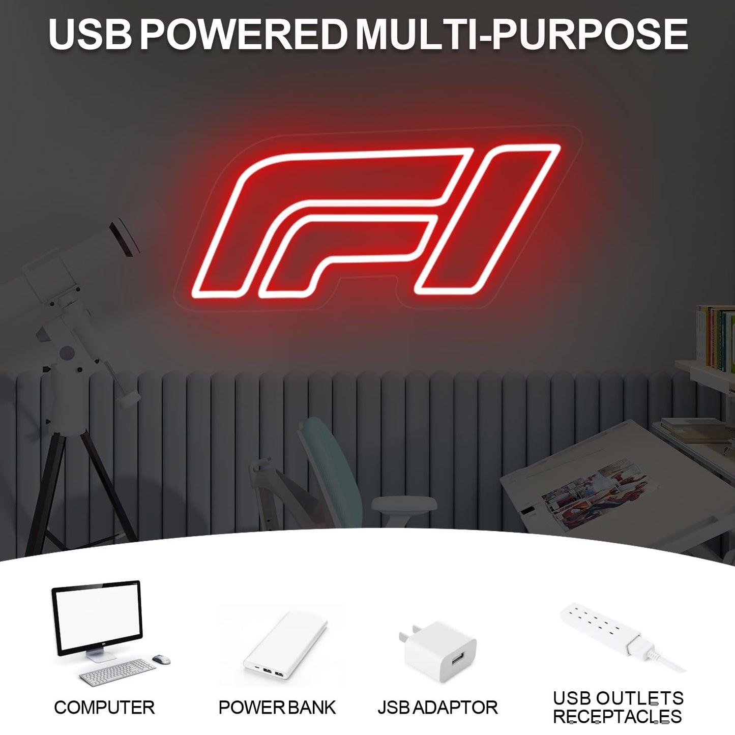 Racing Logo Neon Sign, MotorSport LED Light, Racing Sports Neon Sign, Garage Decor, Sport Car Sign, Racing art Decoration, 15.7"x7.1"