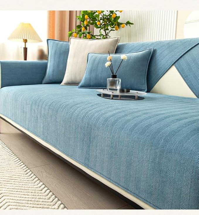 Funny Fuzzy Couch Cover, Chenille Couch Furniture Protector, Funny Fuzzy Couch