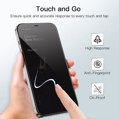 JETech Privacy Full Coverage Screen Protector for iPhone 16e 2025, iPhone 13/13 Pro 6.1-Inch, Anti-Spy Tempered Glass Film, Edge to Edge Protection Case-Friendly, 2-Pack