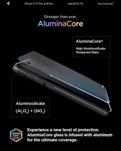 Spigen Glas.tR EZ Fit Tempered Glass Screen Protector for iPhone 17 Pro / 17, iPhone 16 Pro - 2 Pack