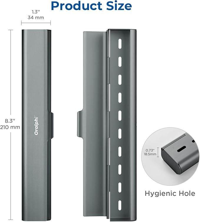 Aluminum Toothbrush Travel Case, Portable Travel Toothbrush Holder, Durable