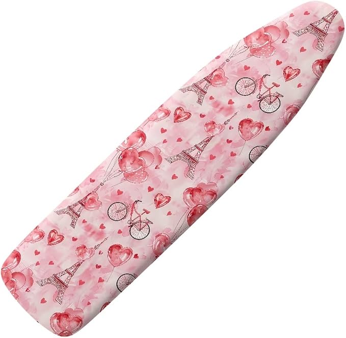 Heart Design Ironing Board Cover and Pad 15 x 54 Thick Padding