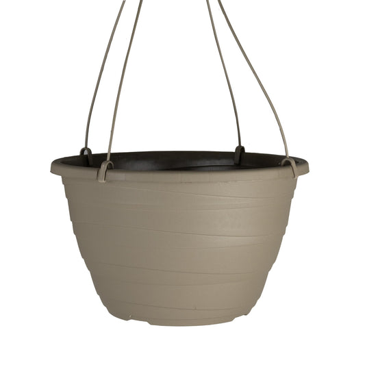 The HC Companies Wrapt Hanging Planters - Lightweight Plant Pot Hanger for Hanging Plants, Vegetables & Herbs - Outdoor & Indoor Hanging Basket for Plants (13" Pepperstone, Pack of 1)